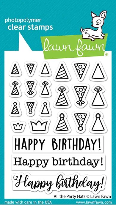 LAWN FAWN LAWN FAWN ALL THE PARTY HATS CLEAR STAMP SET