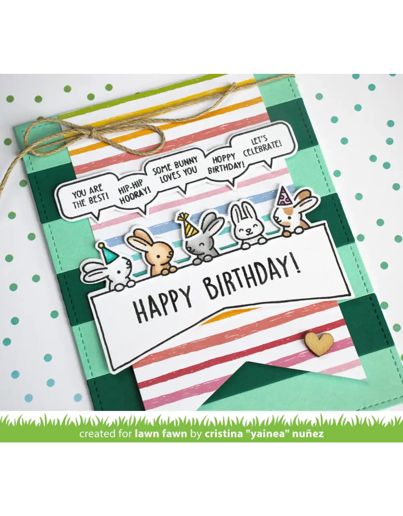 LAWN FAWN LAWN FAWN ALL THE PARTY HATS CLEAR STAMP SET