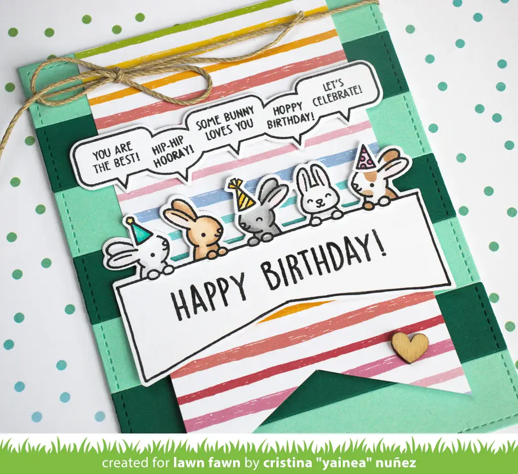 LAWN FAWN LAWN FAWN ALL THE PARTY HATS CLEAR STAMP SET