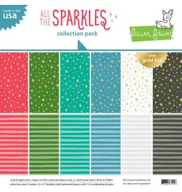 LAWN FAWN LAWN FAWN ALL THE SPARKLES 12x12 COLLECTION PACK 12 SHEETS