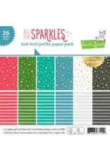 LAWN FAWN LAWN FAWN ALL THE SPARKLES 6x6 PETITE PAPER PACK 36 SHEETS