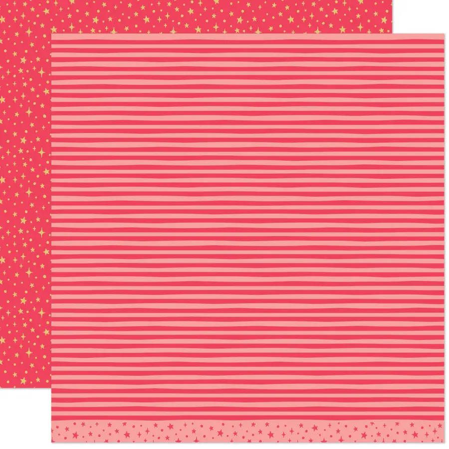 LAWN FAWN LAWN FAWN ALL THE SPARKLES RUBY 12x12 CARDSTOCK