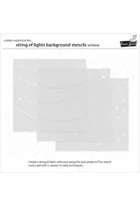 LAWN FAWN LAWN FAWN STRING OF LIGHTS 6x6 BACKGROUND STENCIL SET 3/PK