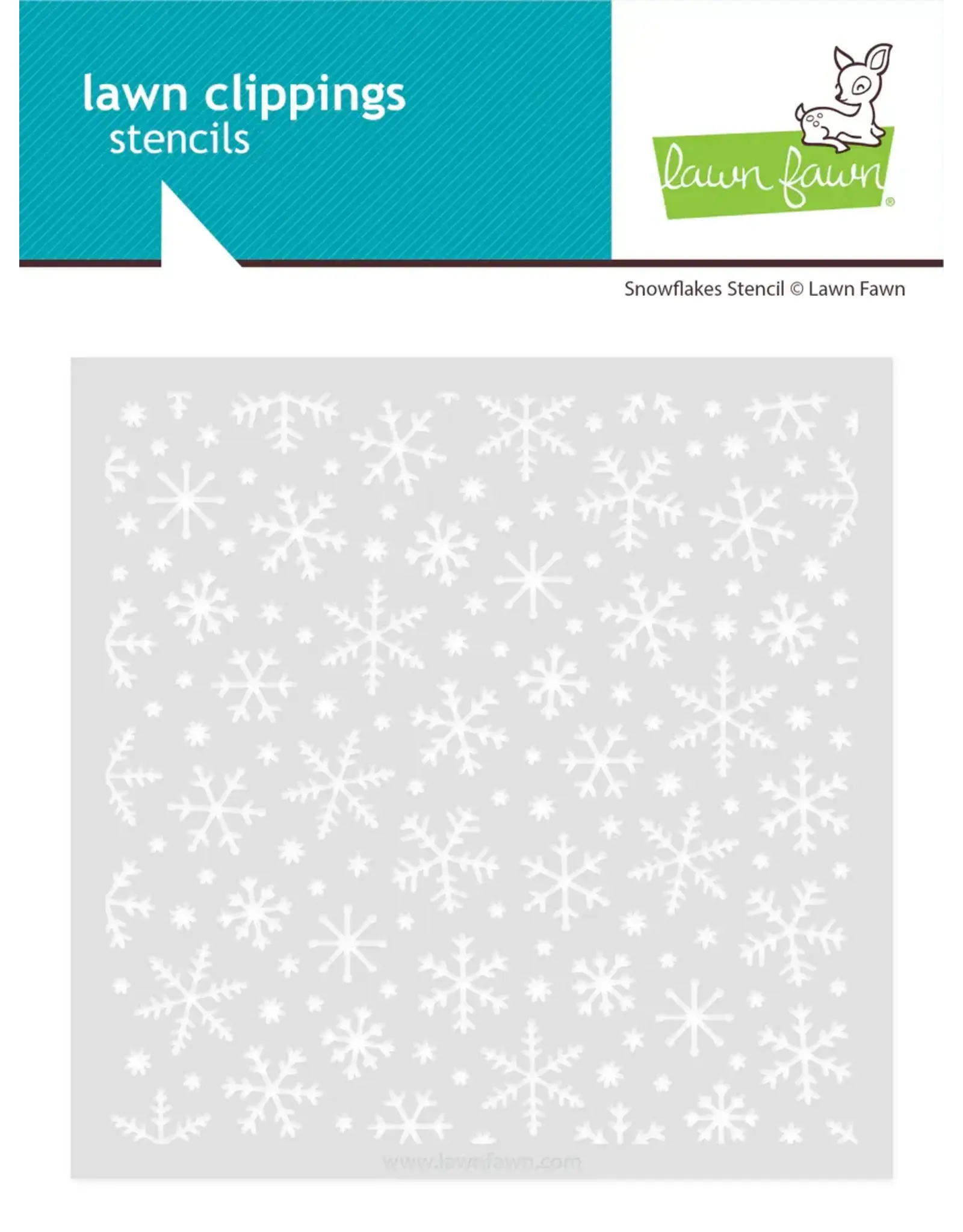 LAWN FAWN LAWN FAWN SNOWFLAKES 6x6 STENCIL