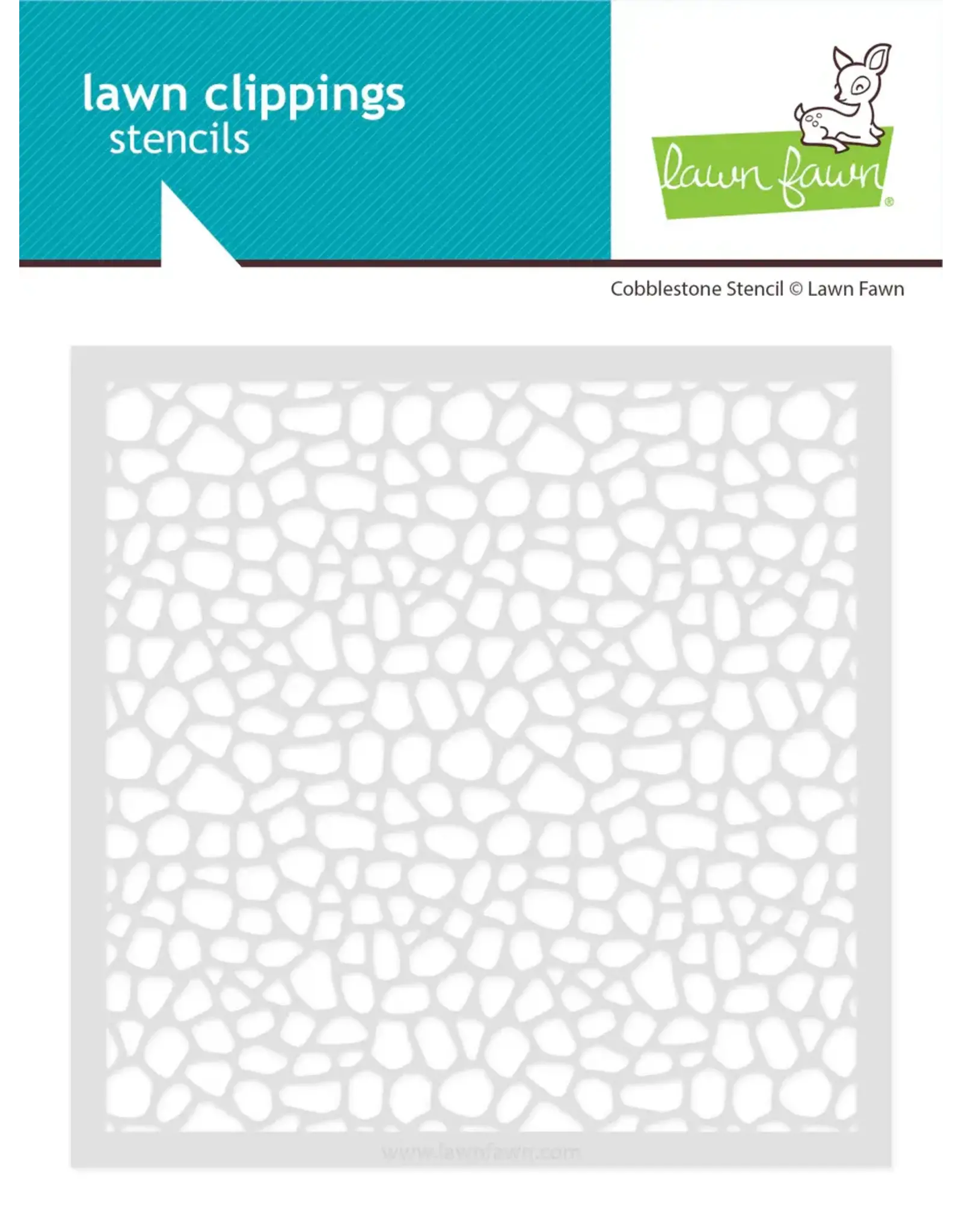 LAWN FAWN LAWN FAWN COBBLESTONE 6x6 STENCIL