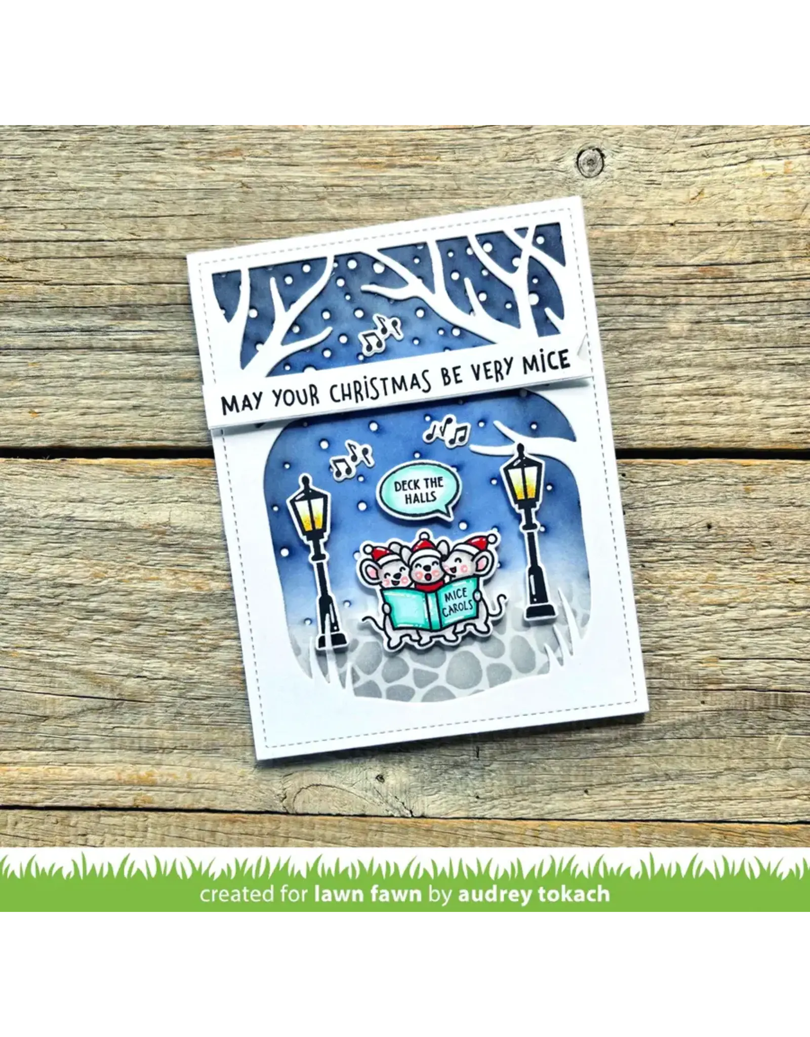 LAWN FAWN LAWN FAWN COBBLESTONE 6x6 STENCIL