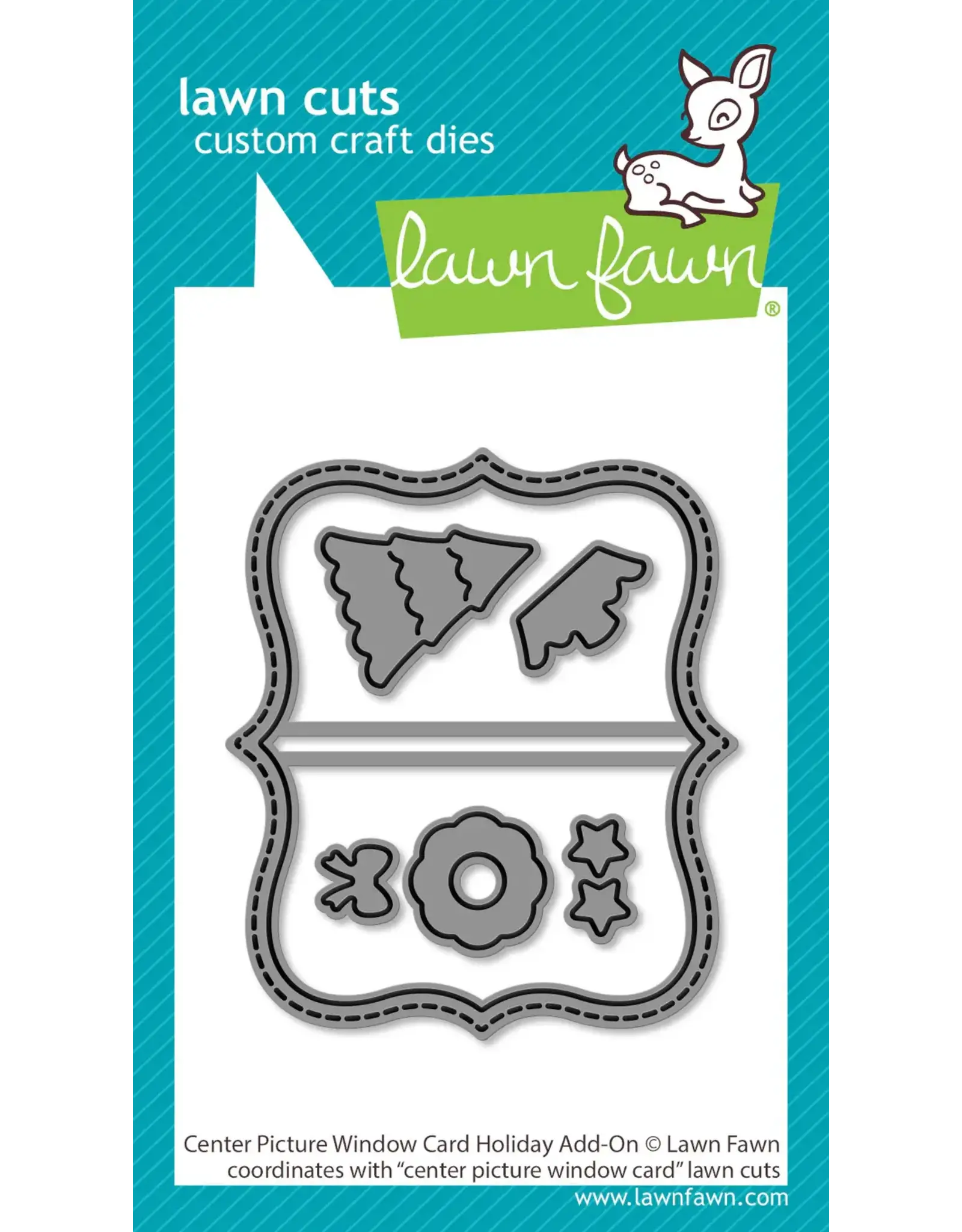 LAWN FAWN LAWN FAWN CENTER PICTURE WINDOW CARD HOLIDAY ADD-ON DIE SET