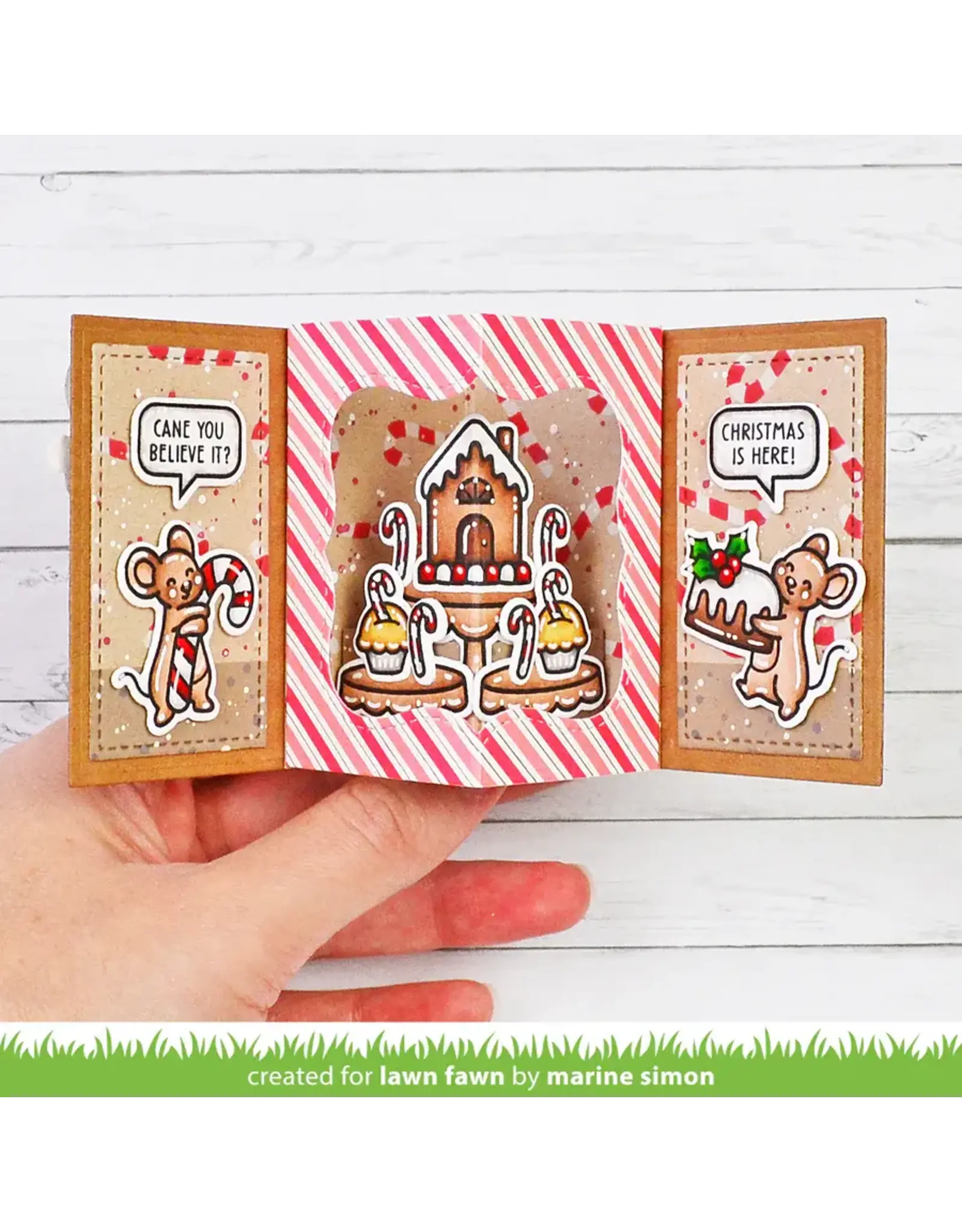 LAWN FAWN LAWN FAWN CENTER PICTURE WINDOW CARD HOLIDAY ADD-ON DIE SET