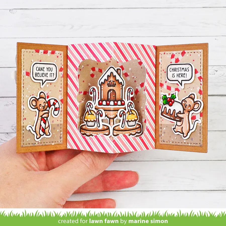 LAWN FAWN LAWN FAWN CENTER PICTURE WINDOW CARD HOLIDAY ADD-ON DIE SET