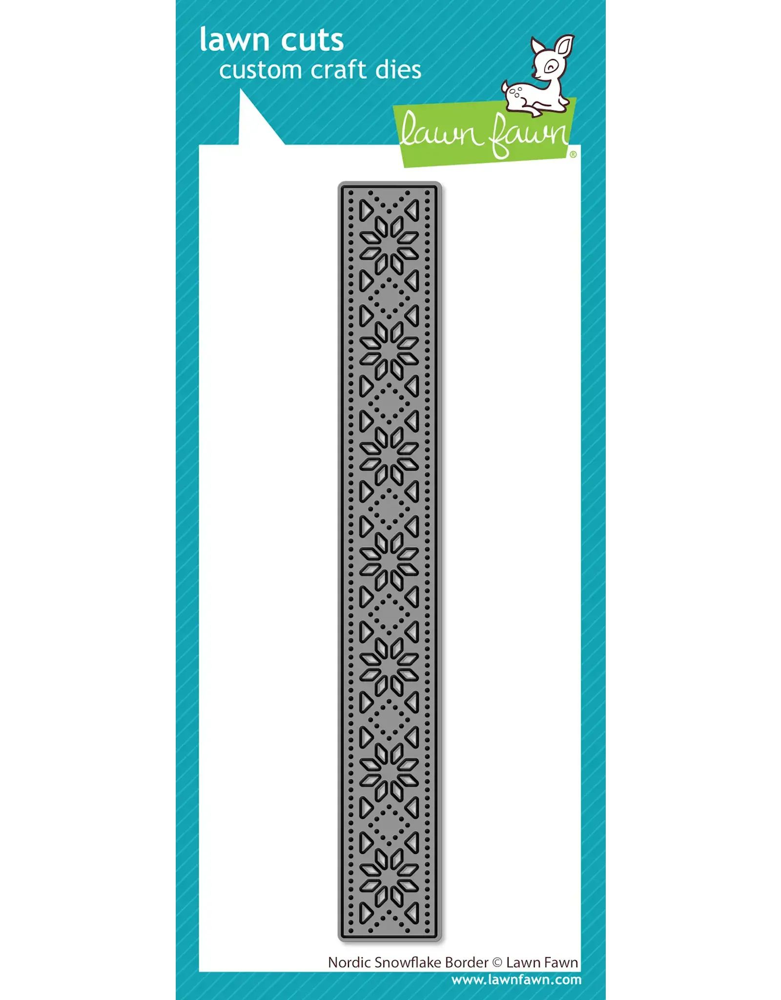 LAWN FAWN LAWN FAWN NORDIC SNOWFLAKE BORDER DIE