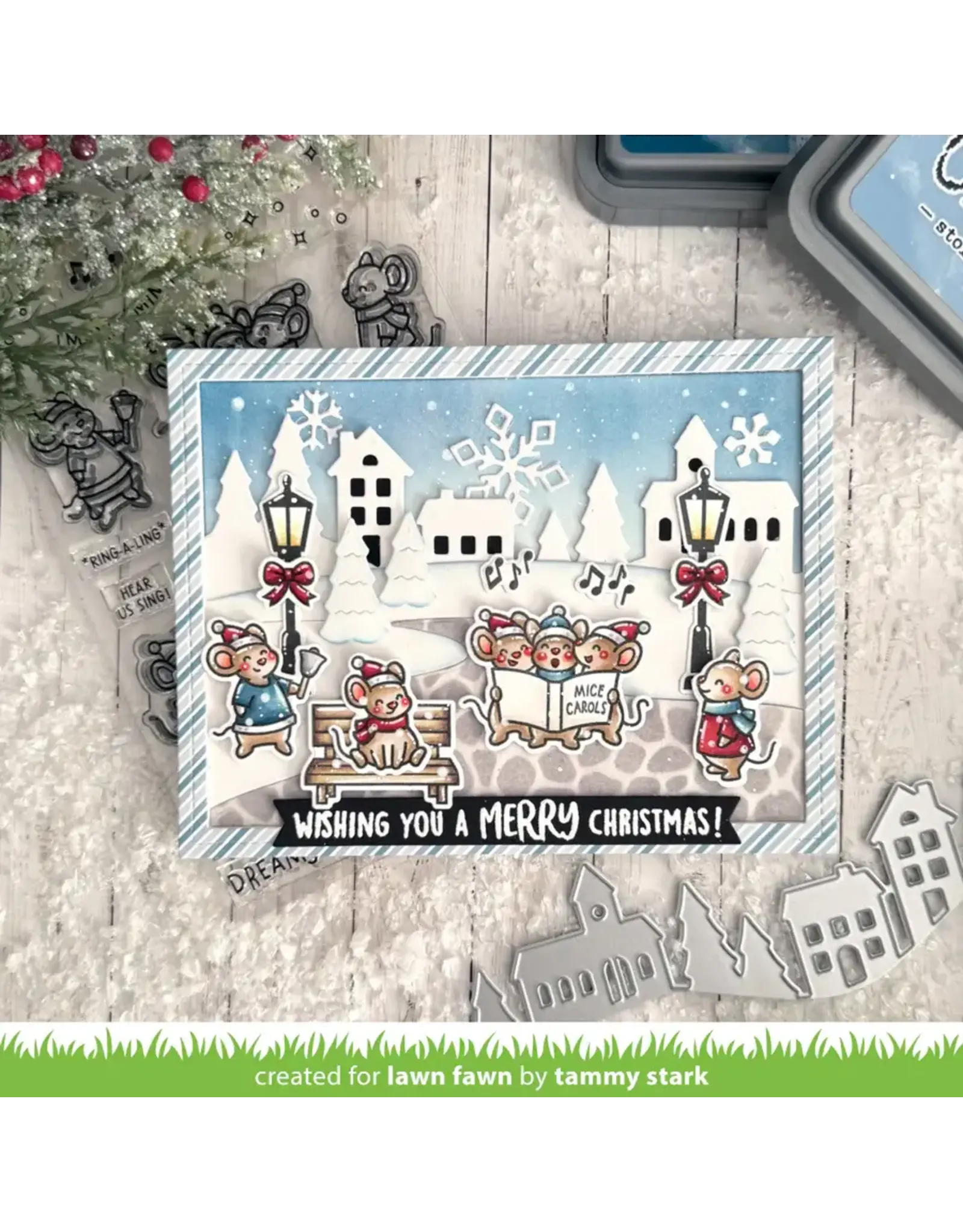 LAWN FAWN LAWN FAWN VILLAGE HILLSIDE BORDER DIE SET