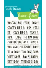 LAWN FAWN LAWN FAWN HENRY'S BUILD-A-SENTIMENT: FOX CLEAR STAMP SET