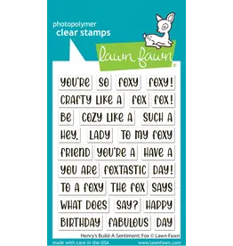 LAWN FAWN LAWN FAWN HENRY'S BUILD-A-SENTIMENT: FOX CLEAR STAMP SET