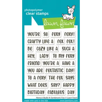LAWN FAWN LAWN FAWN HENRY'S BUILD-A-SENTIMENT: FOX CLEAR STAMP SET