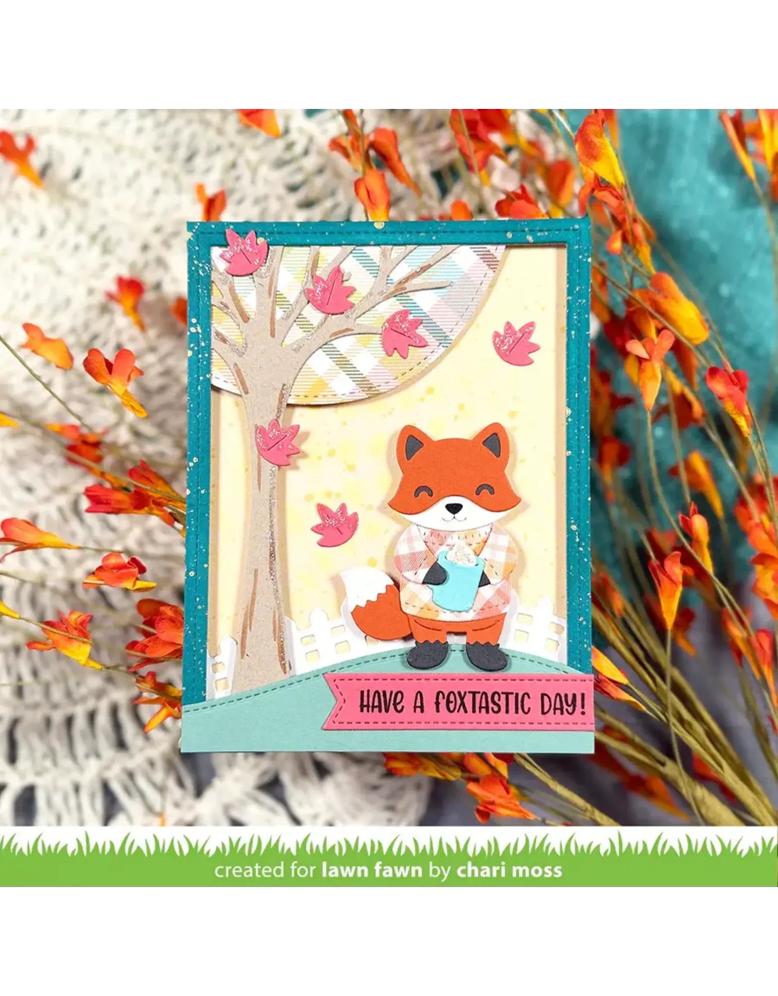 LAWN FAWN LAWN FAWN HENRY'S BUILD-A-SENTIMENT: FOX CLEAR STAMP SET