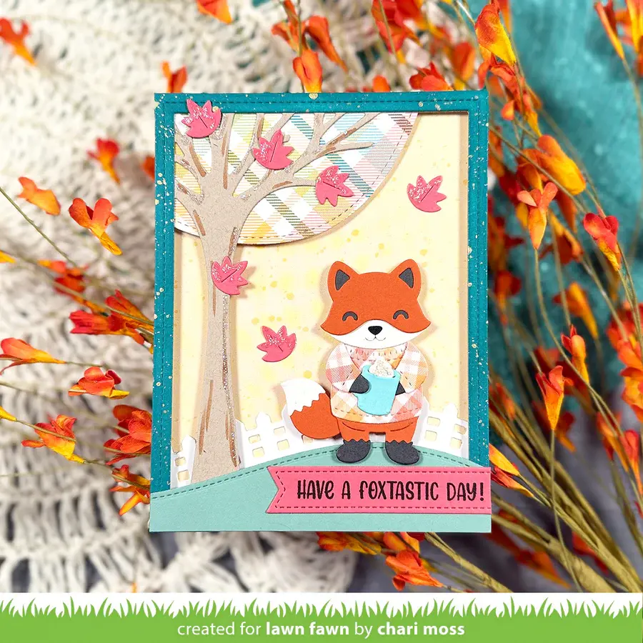 LAWN FAWN LAWN FAWN HENRY'S BUILD-A-SENTIMENT: FOX CLEAR STAMP SET