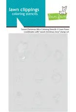LAWN FAWN LAWN FAWN SWEET CHRISTMAS MICE COLORING STENCIL 3/PK