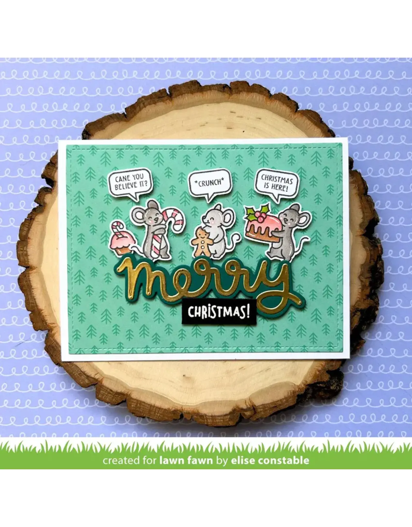 LAWN FAWN LAWN FAWN SWEET CHRISTMAS MICE CLEAR STAMP SET