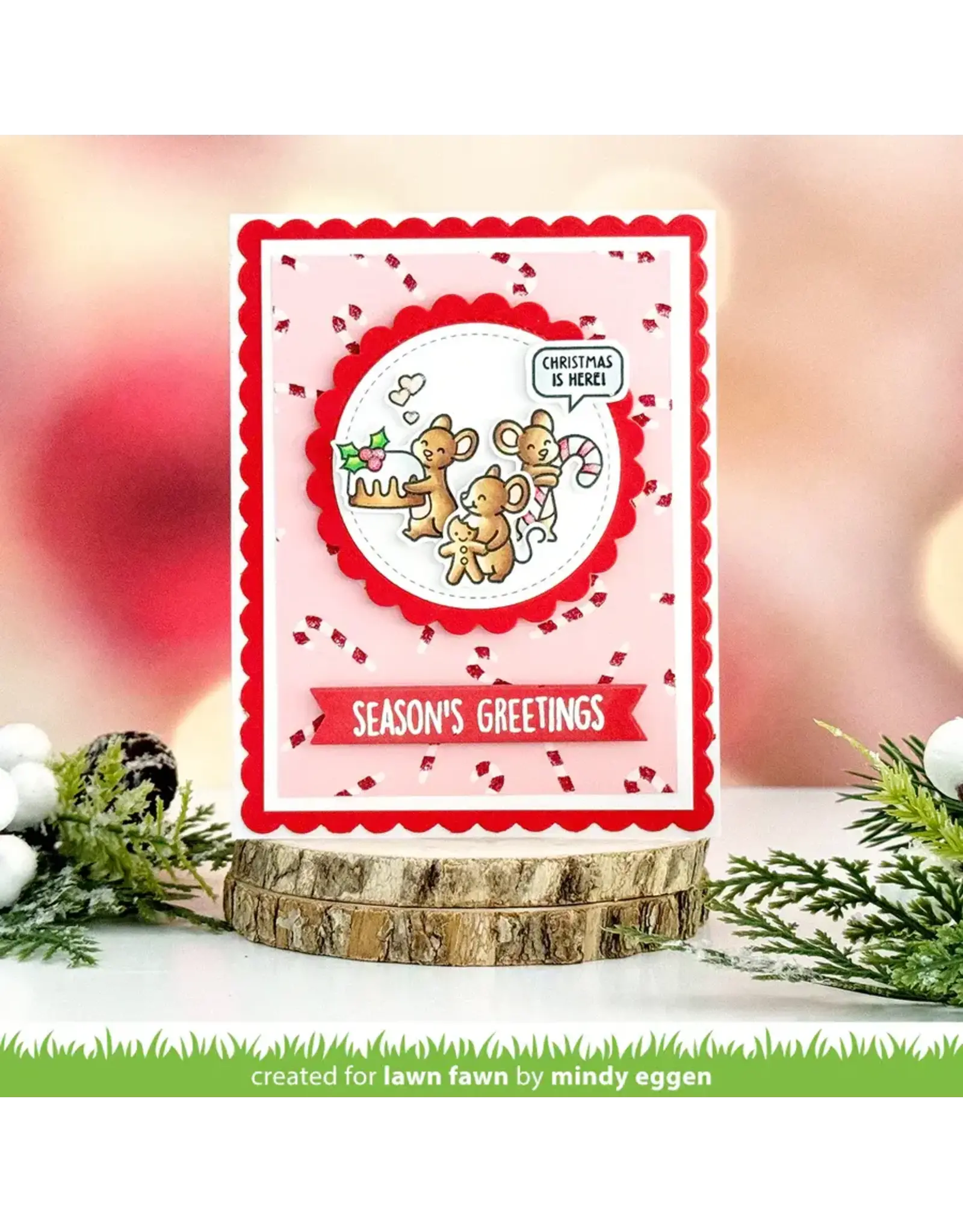 LAWN FAWN LAWN FAWN SWEET CHRISTMAS MICE CLEAR STAMP SET