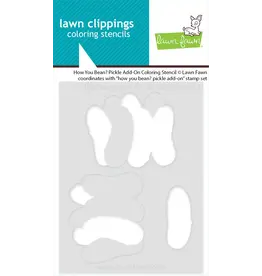 LAWN FAWN LAWN FAWN HOW YOU BEAN? PICKLE ADD-ON COLORING STENCIL