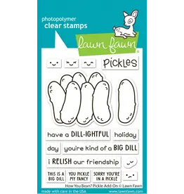 LAWN FAWN LAWN FAWN HOW YOU BEAN? PICKLE ADD-ON CLEAR STAMP SET