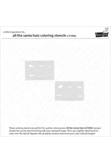 LAWN FAWN LAWN FAWN ALL THE SANTA HATS COLORING STENCIL 2/PK