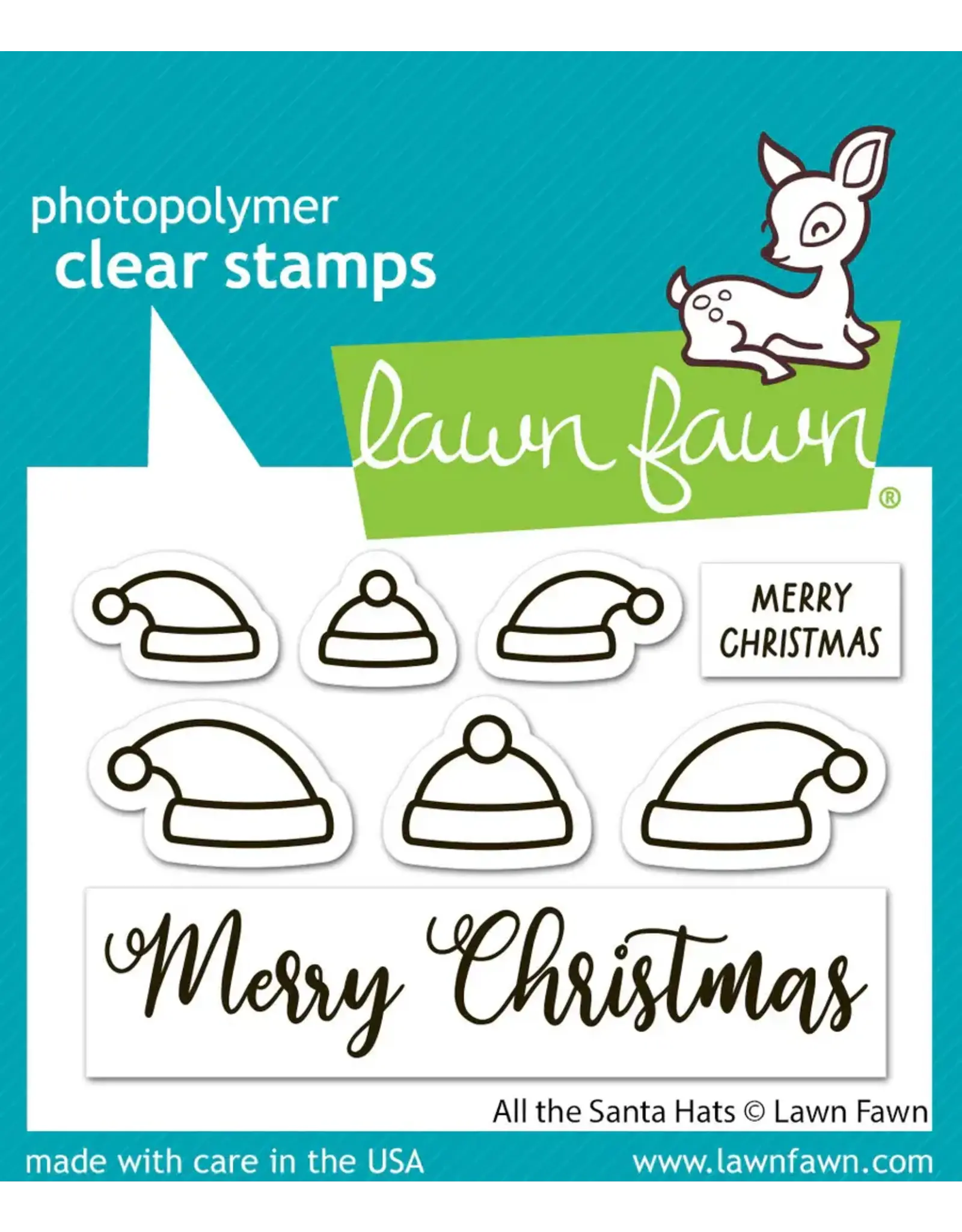 LAWN FAWN LAWN FAWN ALL THE SANTA HATS CLEAR STAMP SET