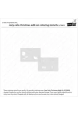 LAWN FAWN LAWN FAWN COZY CATS CHRISTMAS ADD-ON COLORING STENCIL 2/PK