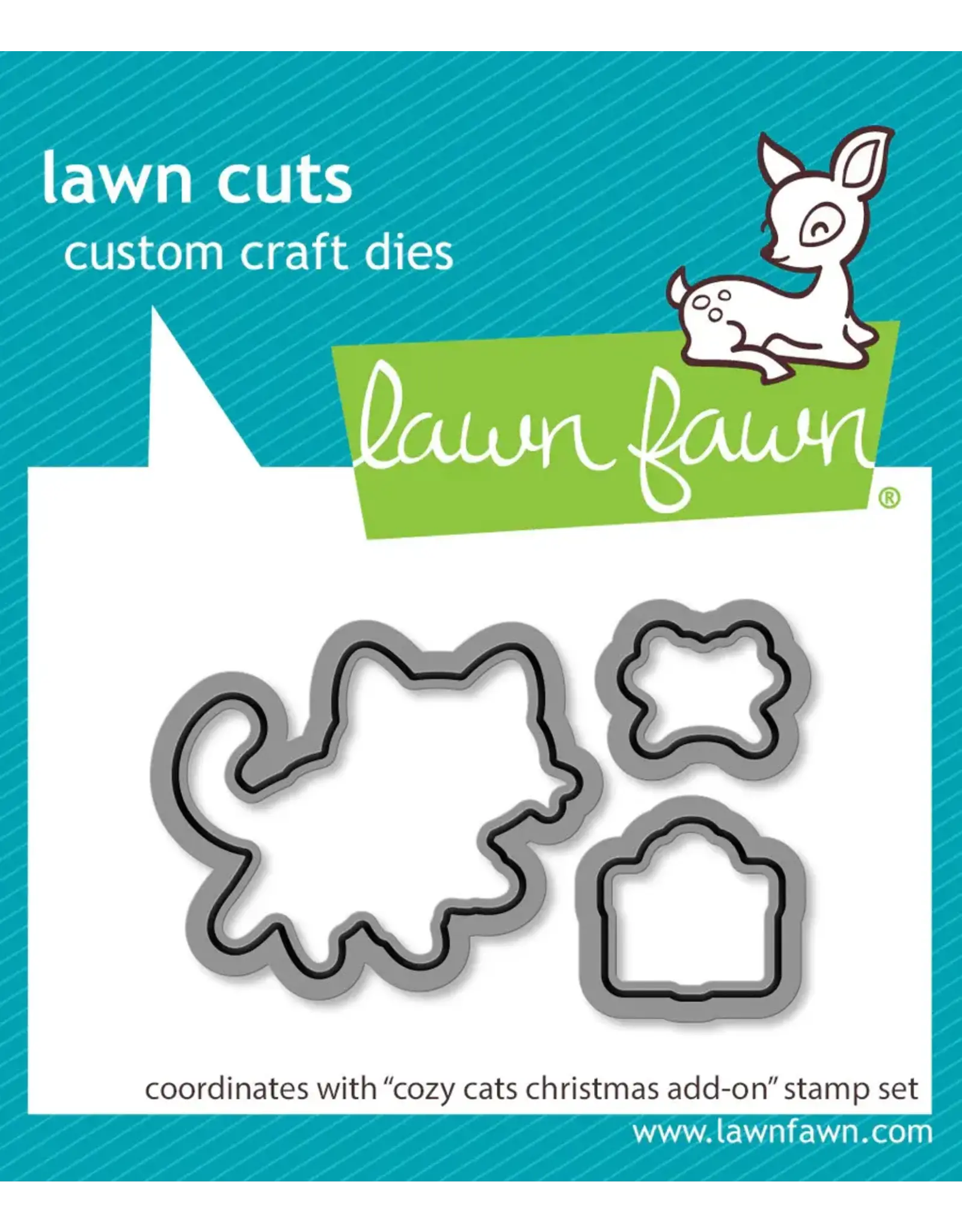 LAWN FAWN LAWN FAWN COZY CATS CHRISTMAS ADD-ON DIE SET