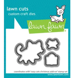 LAWN FAWN LAWN FAWN COZY CATS CHRISTMAS ADD-ON DIE SET