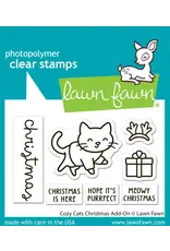 LAWN FAWN LAWN FAWN COZY CATS CHRISTMAS ADD-ON CLEAR STAMP SET