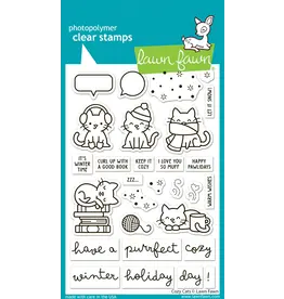 LAWN FAWN LAWN FAWN COZY CATS CLEAR STAMP SET