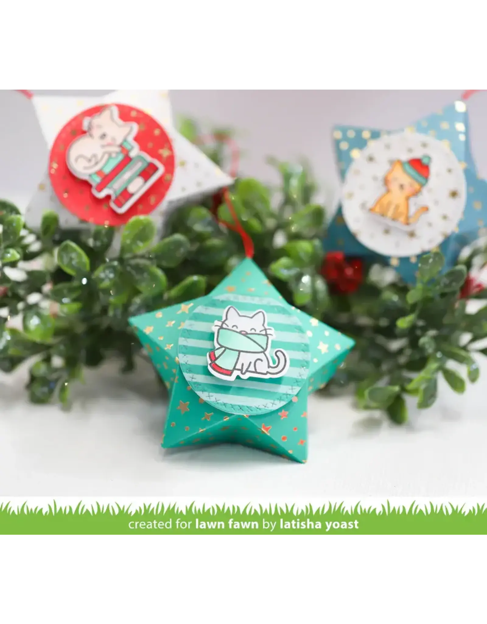 LAWN FAWN LAWN FAWN COZY CATS CLEAR STAMP SET