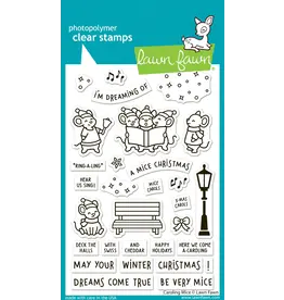 LAWN FAWN LAWN FAWN CAROLING MICE CLEAR STAMP SET