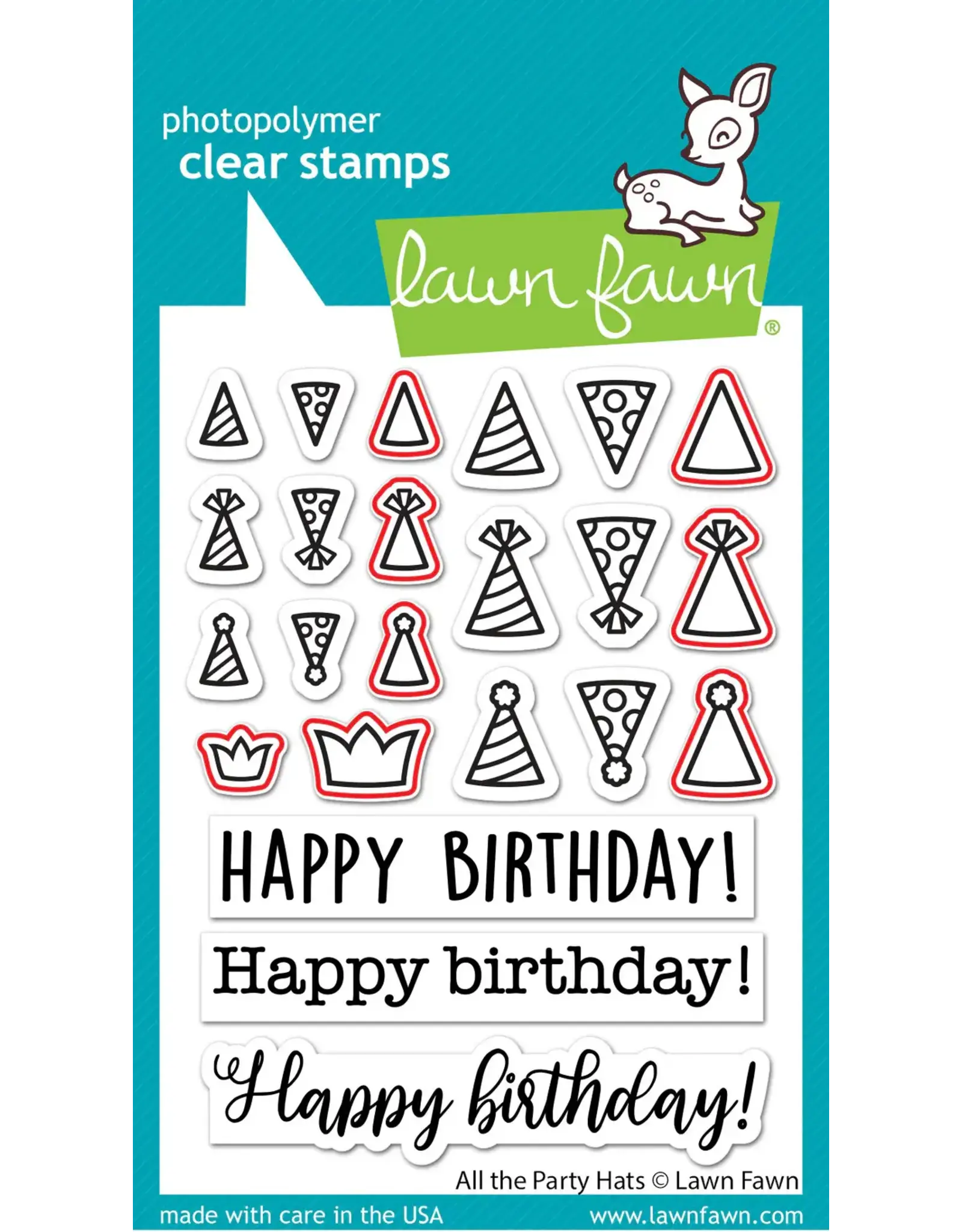 LAWN FAWN LAWN FAWN ALL THE PARTY HATS DIE SET