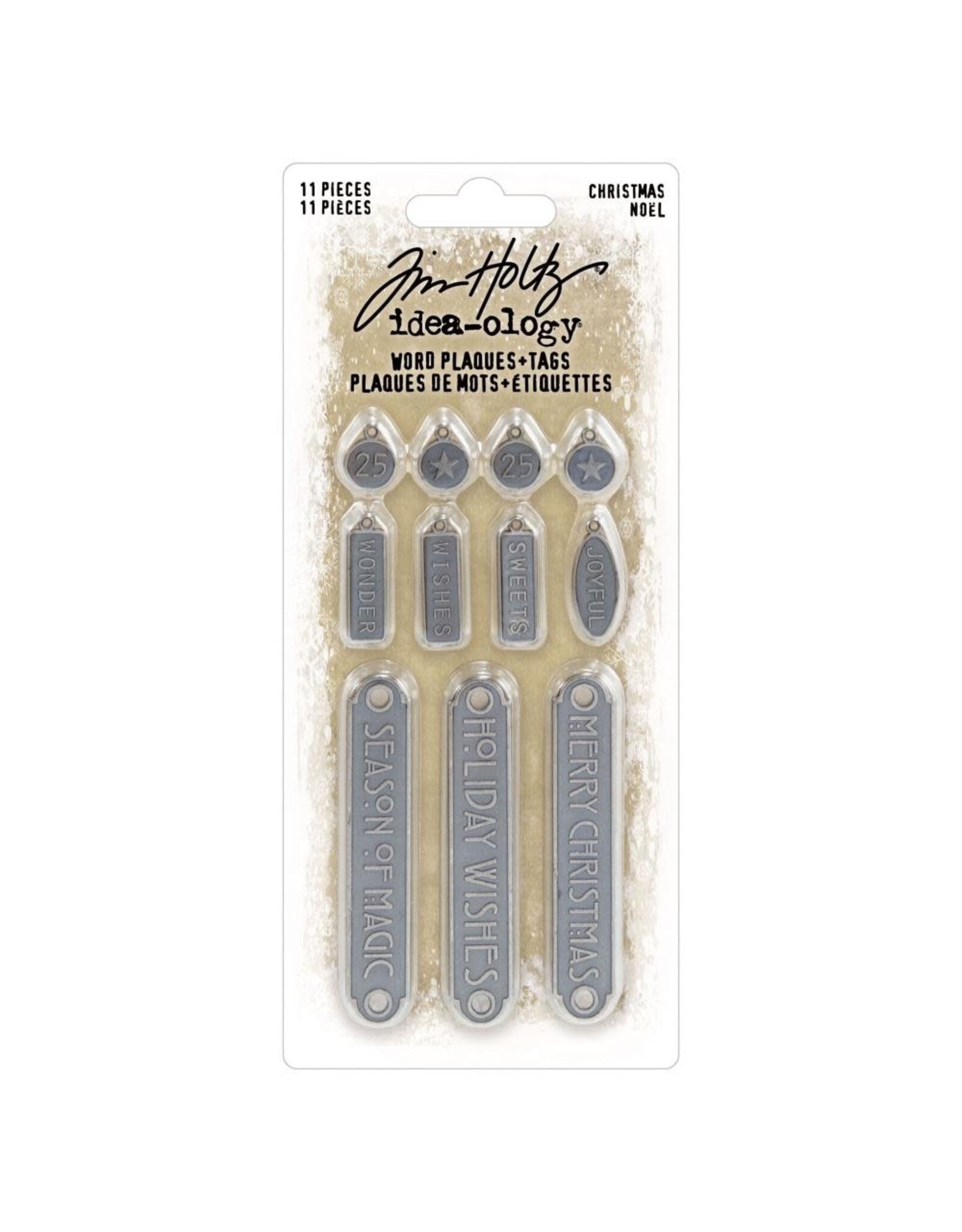 ADVANTUS TIM HOLTZ IDEA-OLOGY METAL CHRISTMAS 2025 WORD PLAQUES + TAGS 11/PK