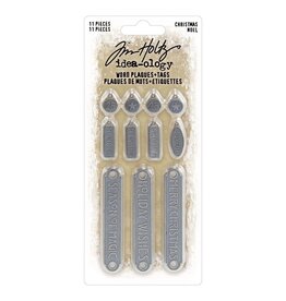 ADVANTUS TIM HOLTZ IDEA-OLOGY METAL CHRISTMAS 2025 WORD PLAQUES + TAGS 11/PK