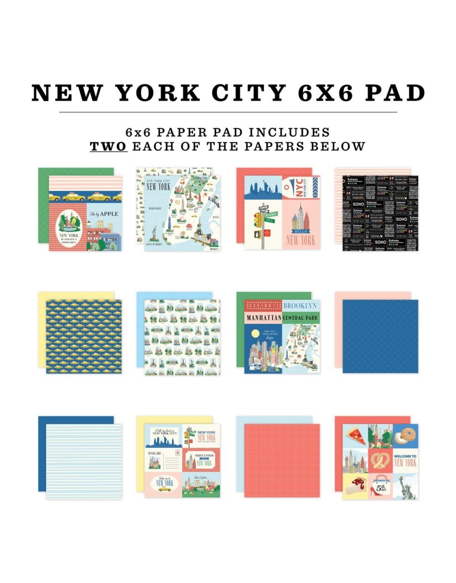 CARTA BELLA CARTA BELLA NEW YORK CITY 6x6 PAPER PAD
