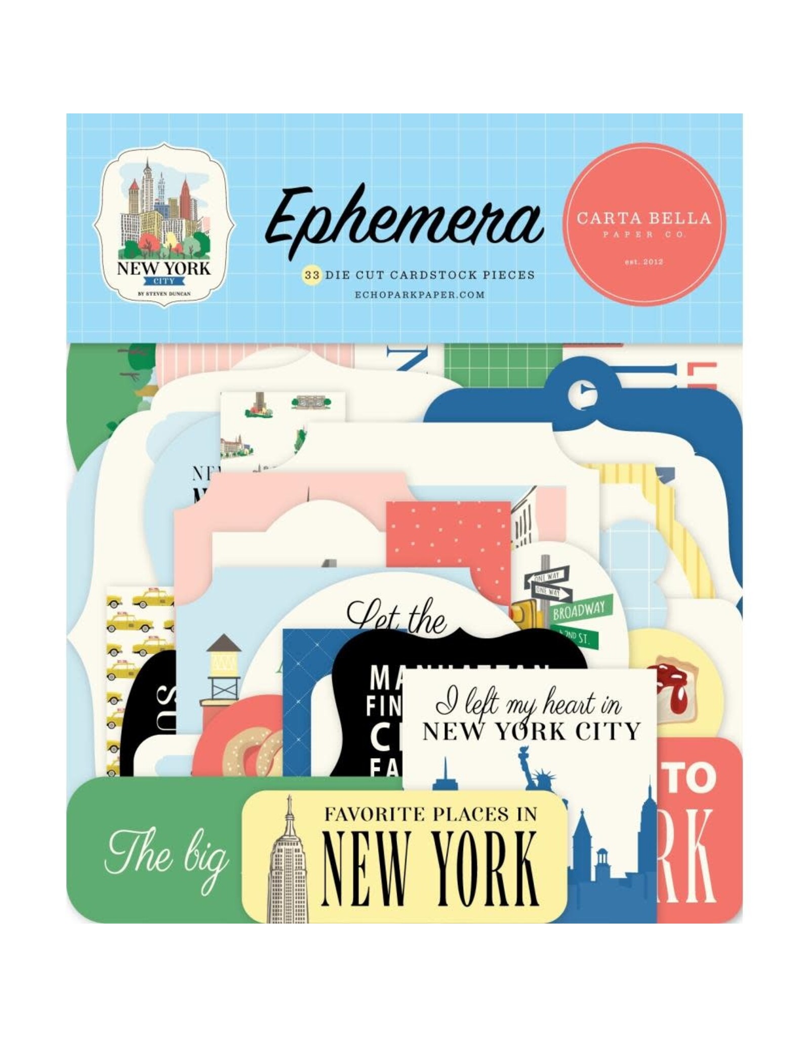 CARTA BELLA CARTA BELLA NEW YORK CITY ICONS EPHEMERA DIE CUTS