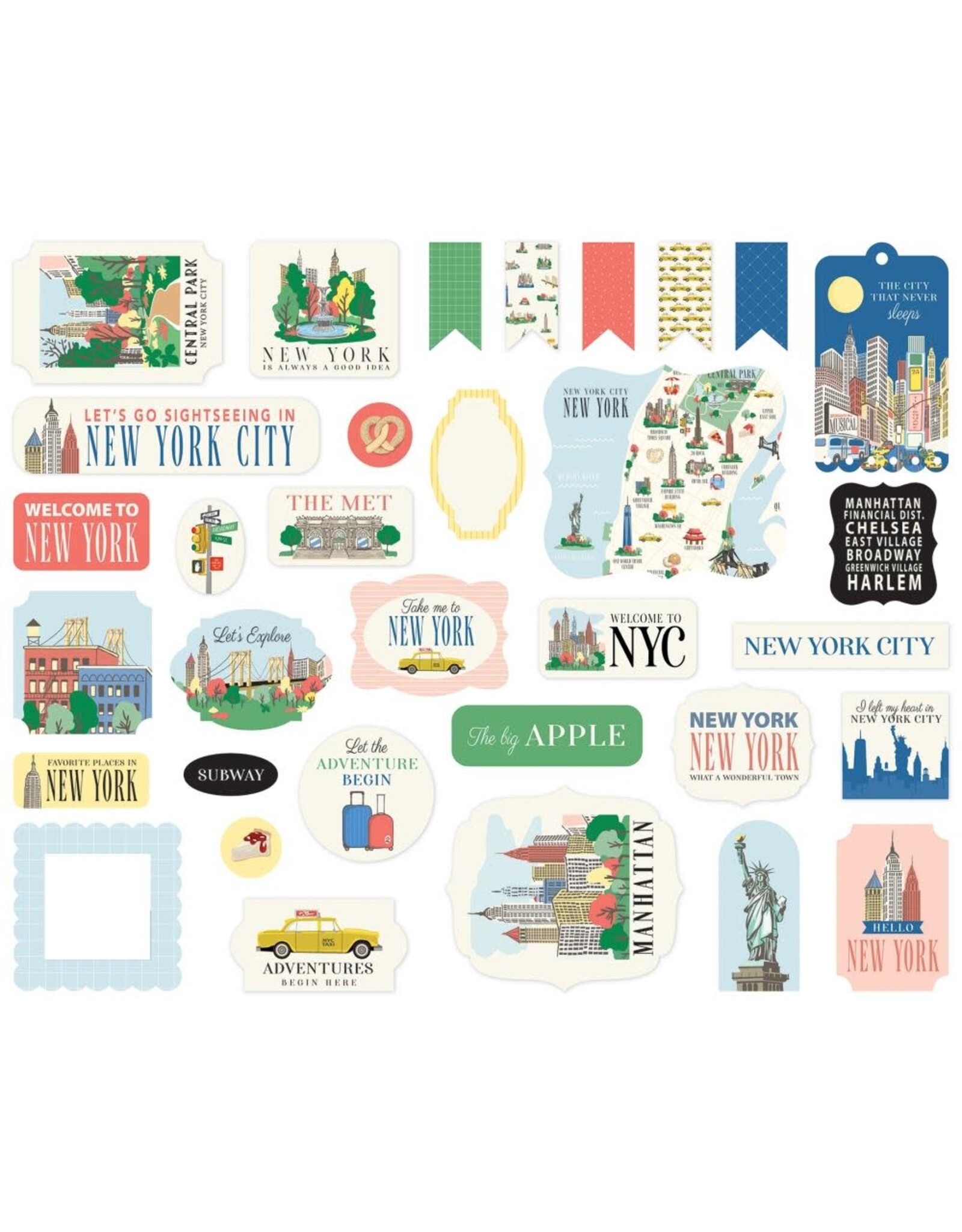 CARTA BELLA CARTA BELLA NEW YORK CITY ICONS EPHEMERA DIE CUTS