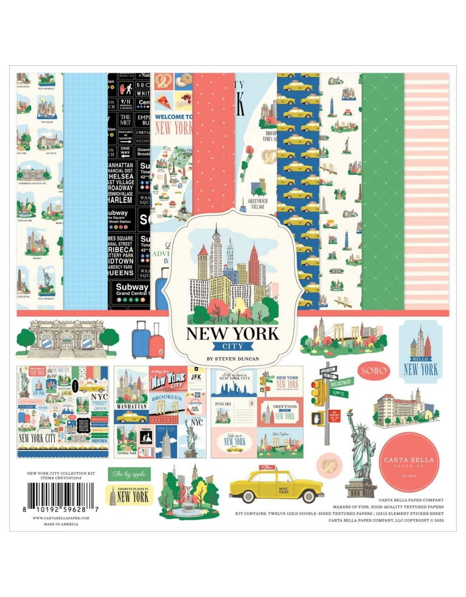 CARTA BELLA CARTA BELLA NEW YORK CITY 12x12 COLLECTION KIT