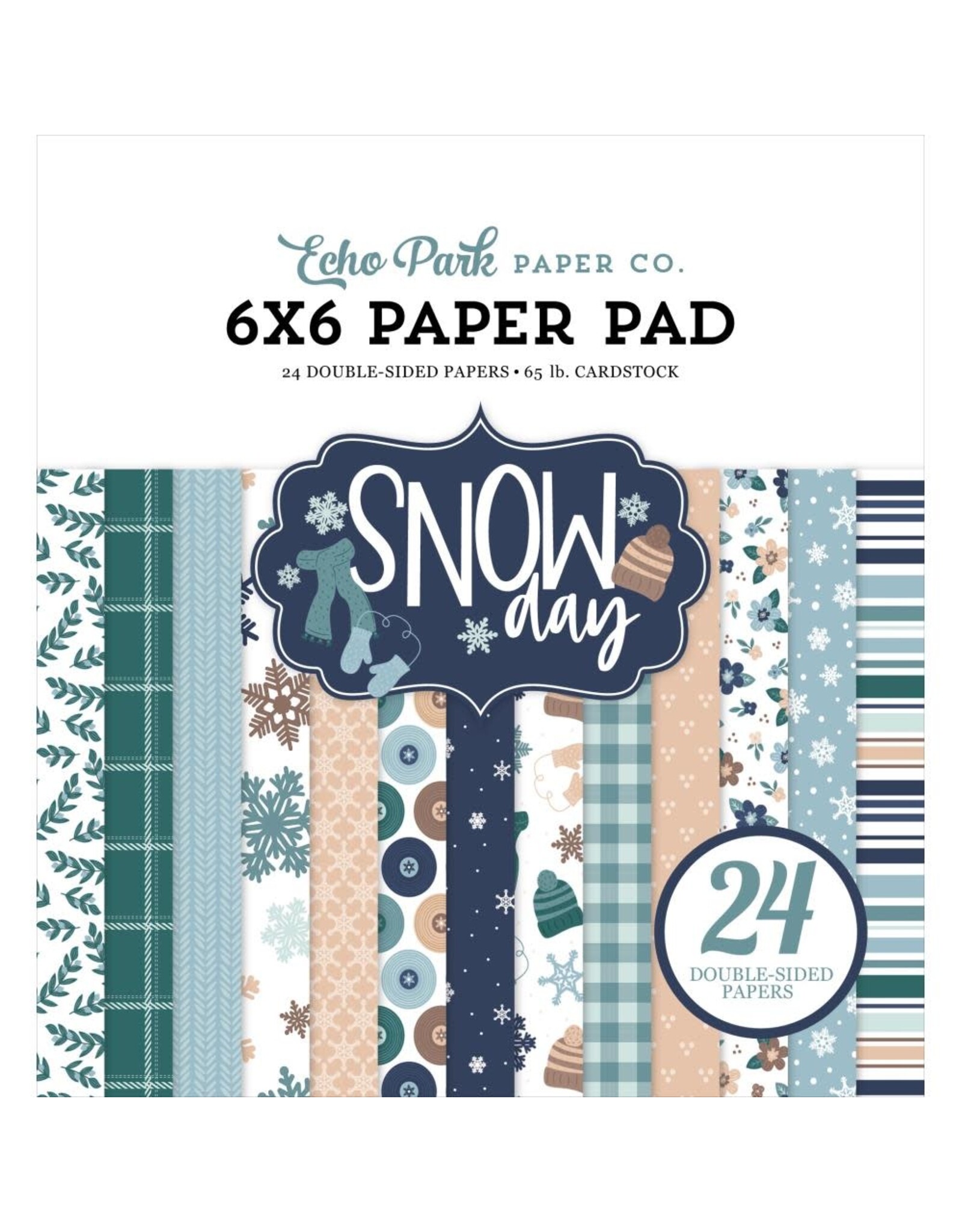 ECHO PARK PAPER ECHO PARK SNOW DAY 6x6 PAPER PAD 24 SHEETS