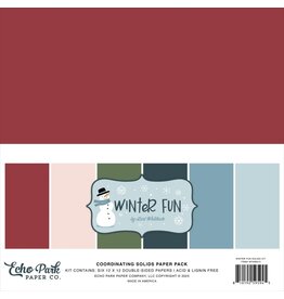 ECHO PARK PAPER ECHO PARK WINTER FUN 12x12 SOLIDS PAPER PACK
