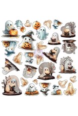 PRIMA PRIMA BEWITCHED THE BOO CREW VELLUM EPHEMERA DIE-CUTS 60/PK