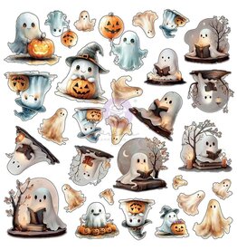 PRIMA PRIMA BEWITCHED THE BOO CREW VELLUM EPHEMERA DIE-CUTS 60/PK
