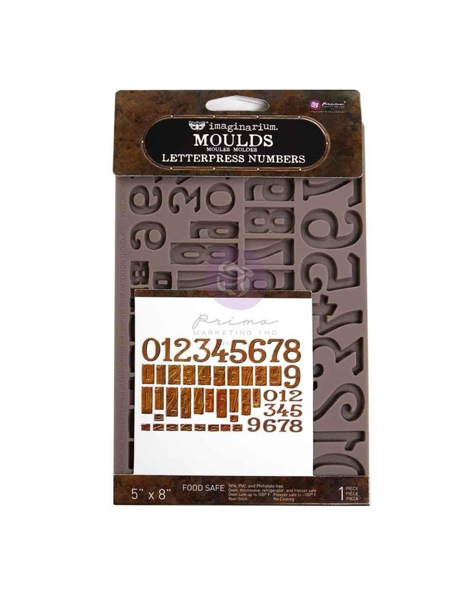 PRIMA PRIMA FINNABAIR LETTERPRESS NUMBERS DECOR MOULDS