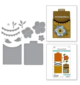 SPELLBINDERS SPELLBINDERS WENDY VECCHI TABBED CLASSICS COLLECTION ESSENTIAL ENVELOPE EVERY DAY ADD-ONS ETCHED DIE SET