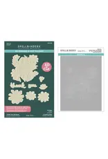SPELLBINDERS SPELLBINDERS WENDY VECCHI TABBED CLASSICS COLLECTION THANK YOU BOUQUET 3D EMBOSSING FOLDER AND STENCIL