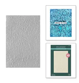 SPELLBINDERS SPELLBINDERS BEAUTIFULLY IMPERFECT COLLECTION CRACKLE PAINT 3D EMBOSSING FOLDER