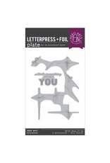 HERO ARTS HERO ARTS BEST GIFT EVER COLLECTION WRAP IT UP LETTERPRESS + FOIL PLATE